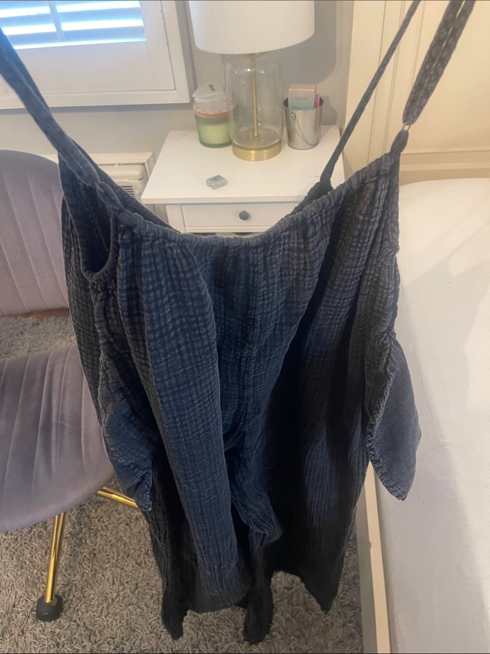 Anthropologie Black Gauze Wide-Leg Jumpsuit with Tie Straps - Picture 5 of 5